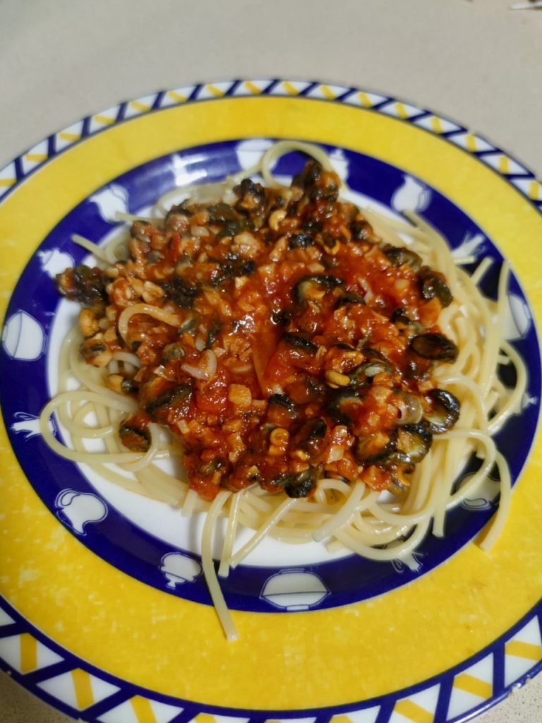 спагетти с улитками